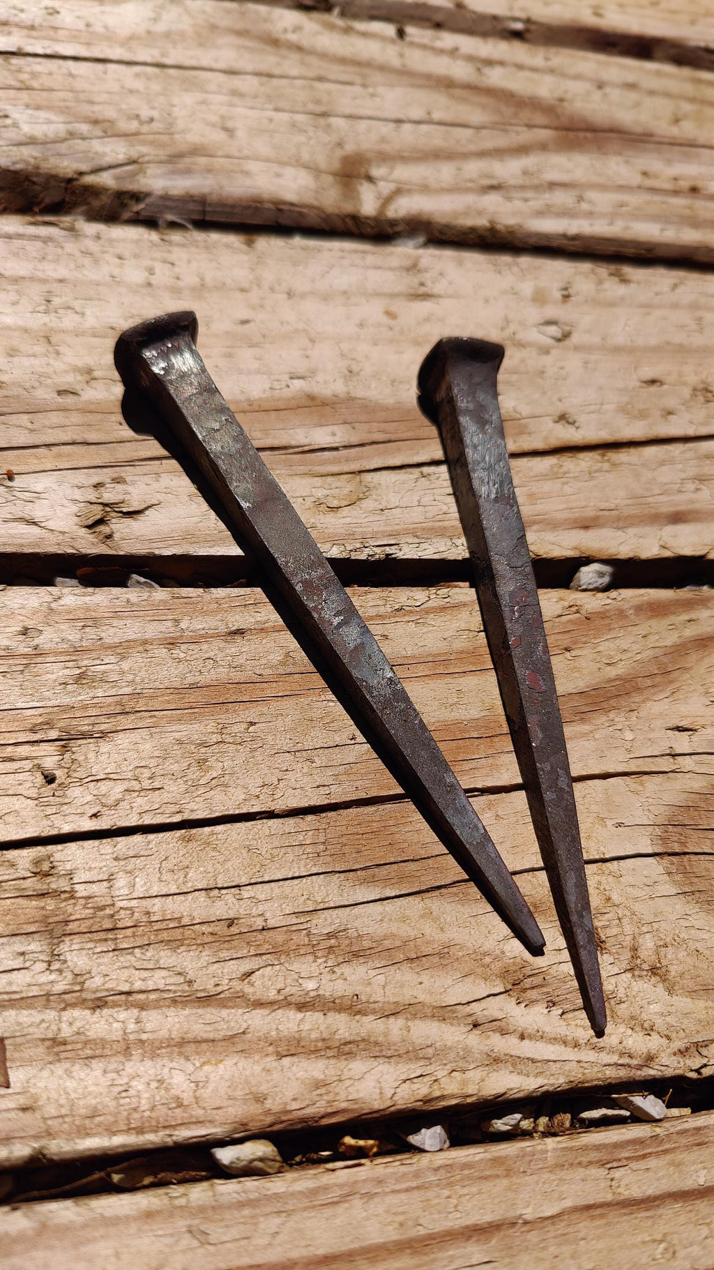 Blacksmith wrought spikes - heavy nails