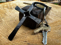 Hand forged cross keychain