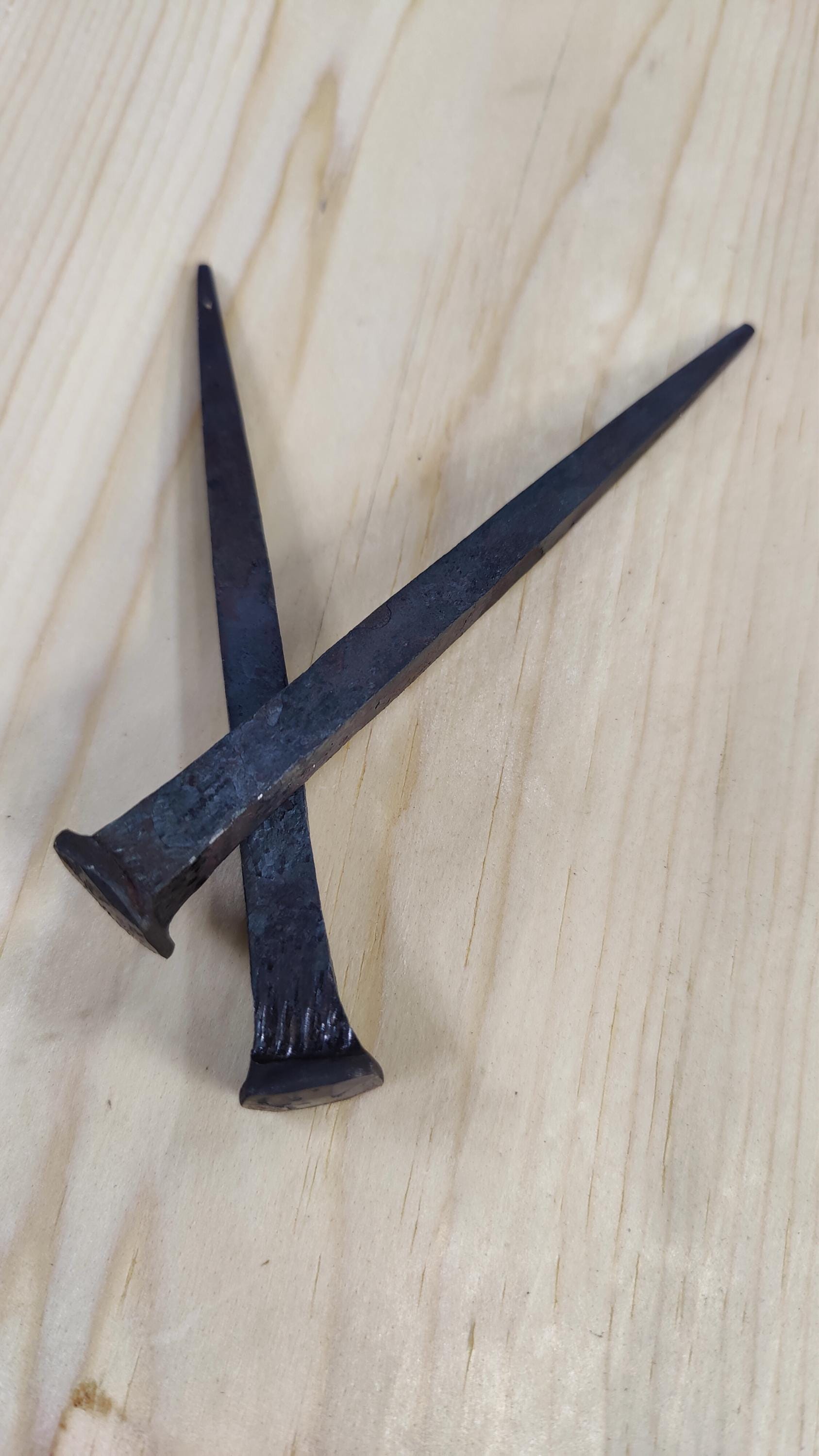 Blacksmith wrought spikes - heavy nails