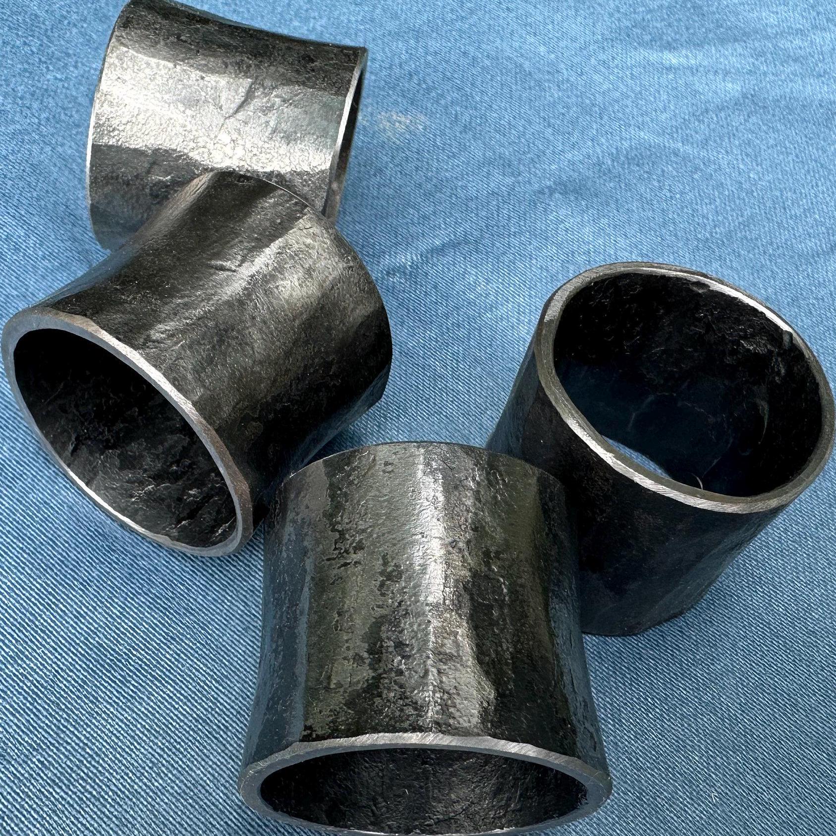 Hand forged steel napkin ring